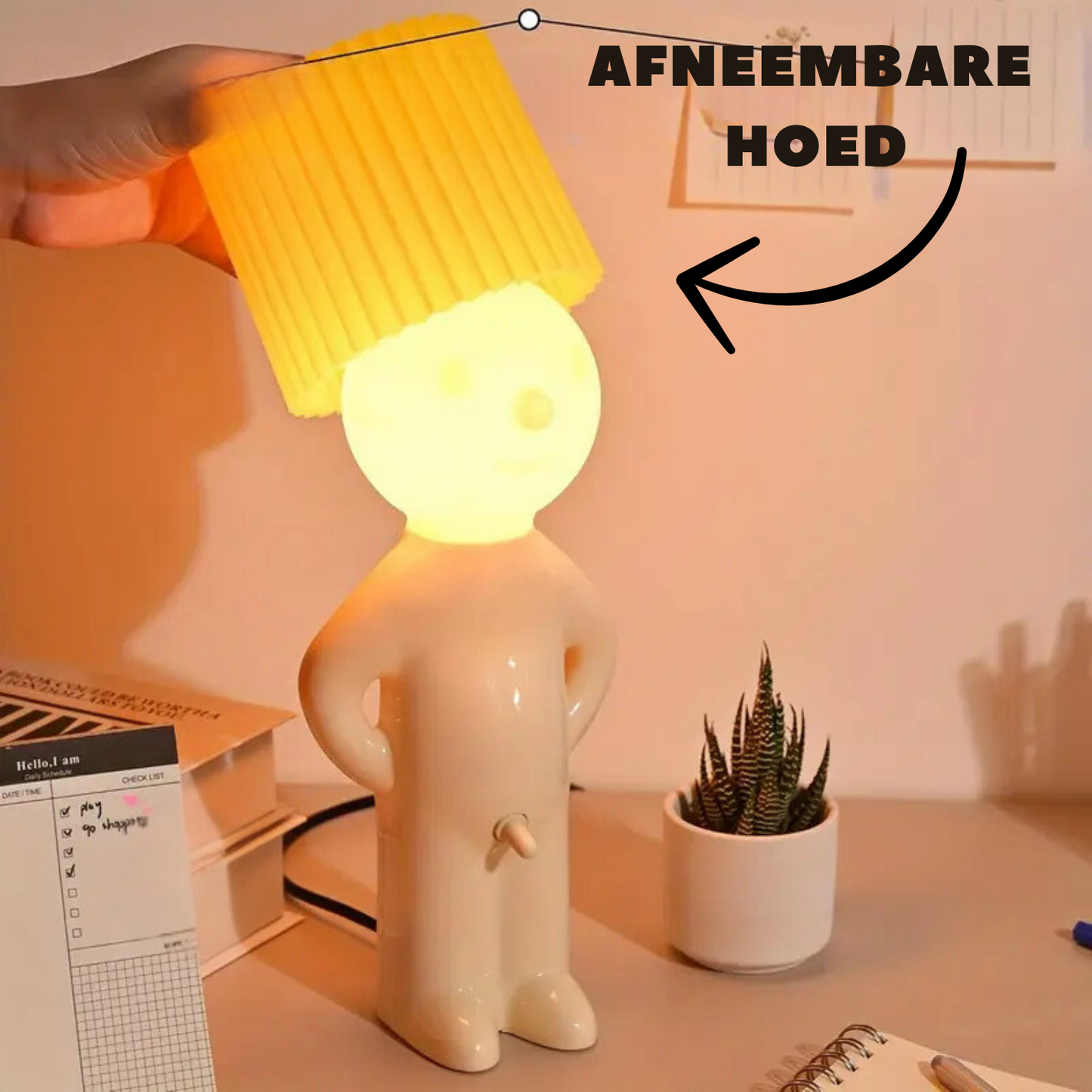 Het Bescheiden Mannetje | De lamp met humor