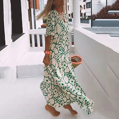 Maya | Lange zomerjurk met print